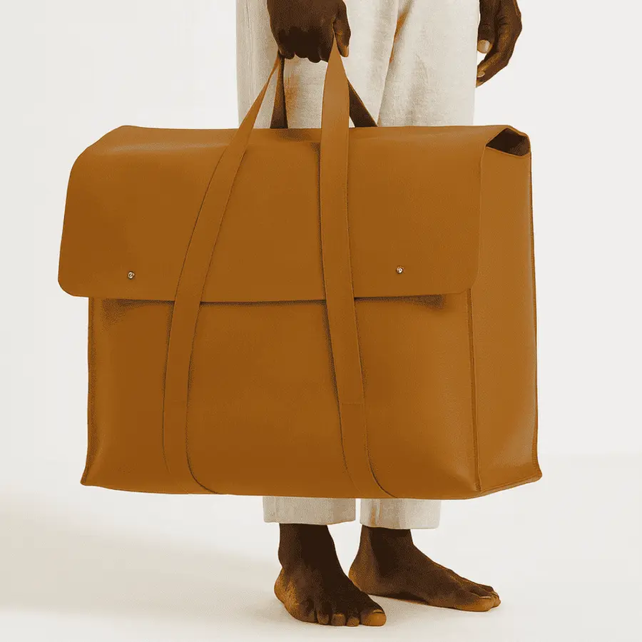 Faux-Leather Packaging Bag, Large